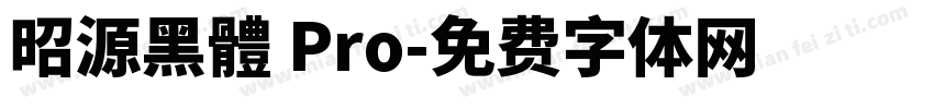 昭源黑體 Pro字体转换